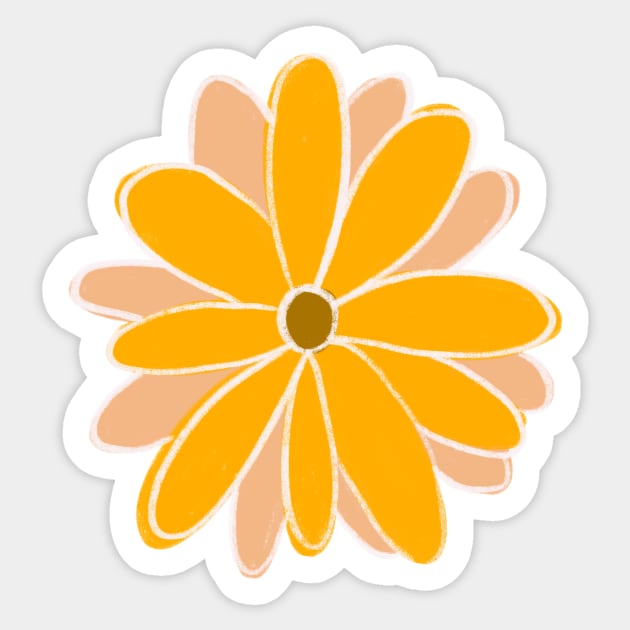 Yellow Flower Drawing Sticker by Slletterings